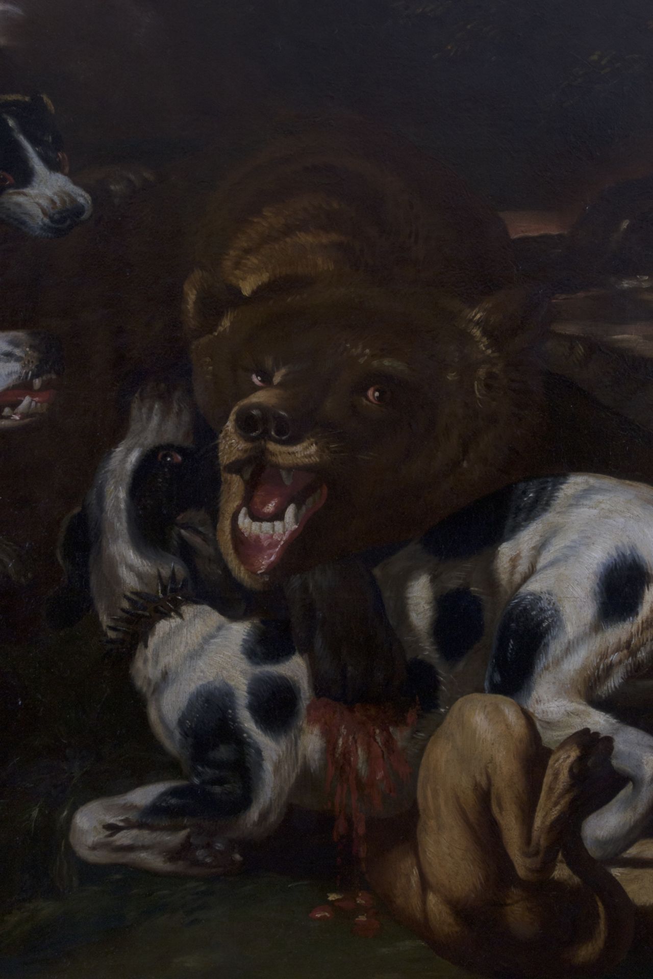 Escuela holandesa del siglo XVII. La caza del oso. - Image 3 of 6