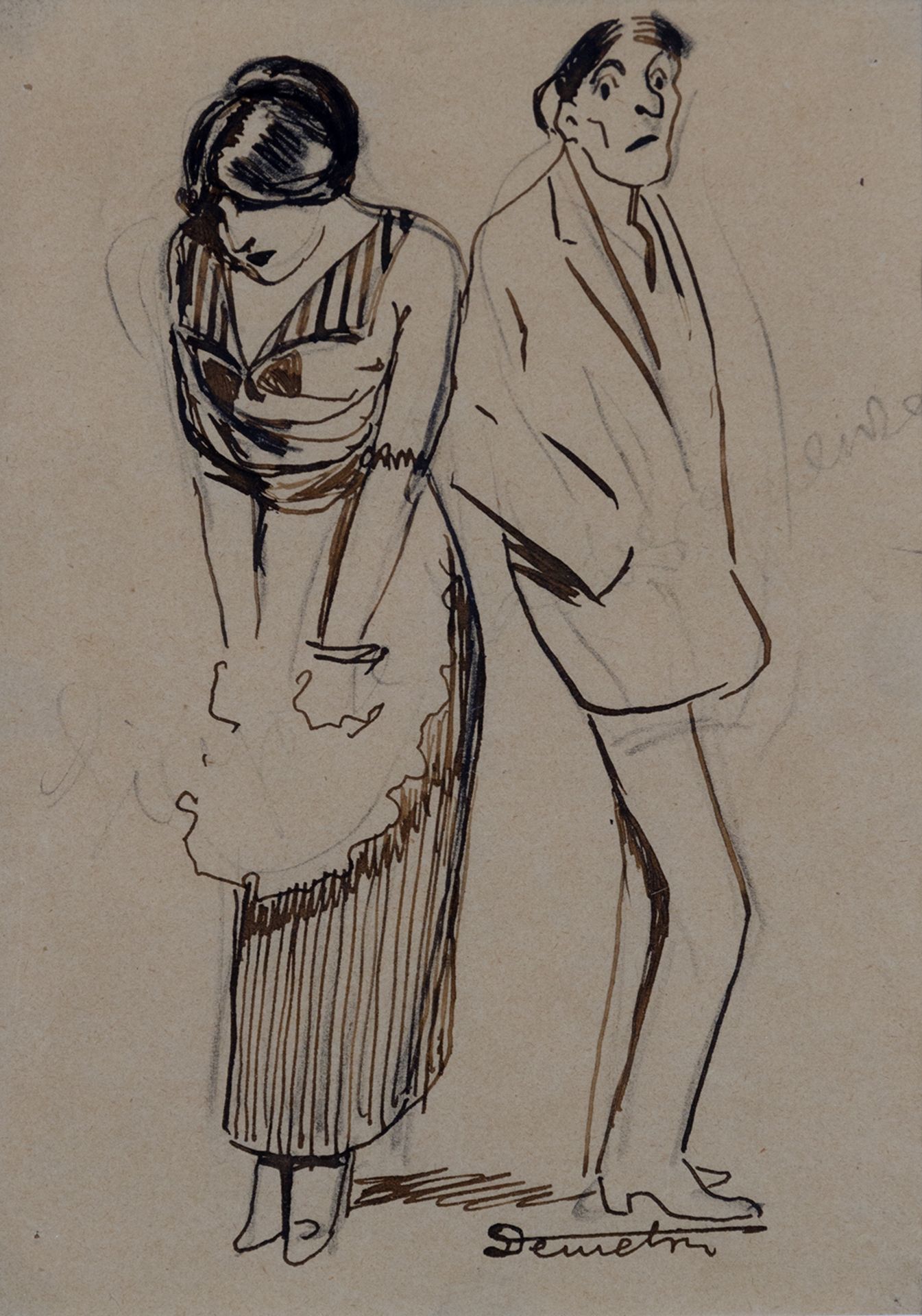 Demetrio López Vargas (Lorca, 1885 -Murcia, 1960) Pareja. - Image 2 of 5