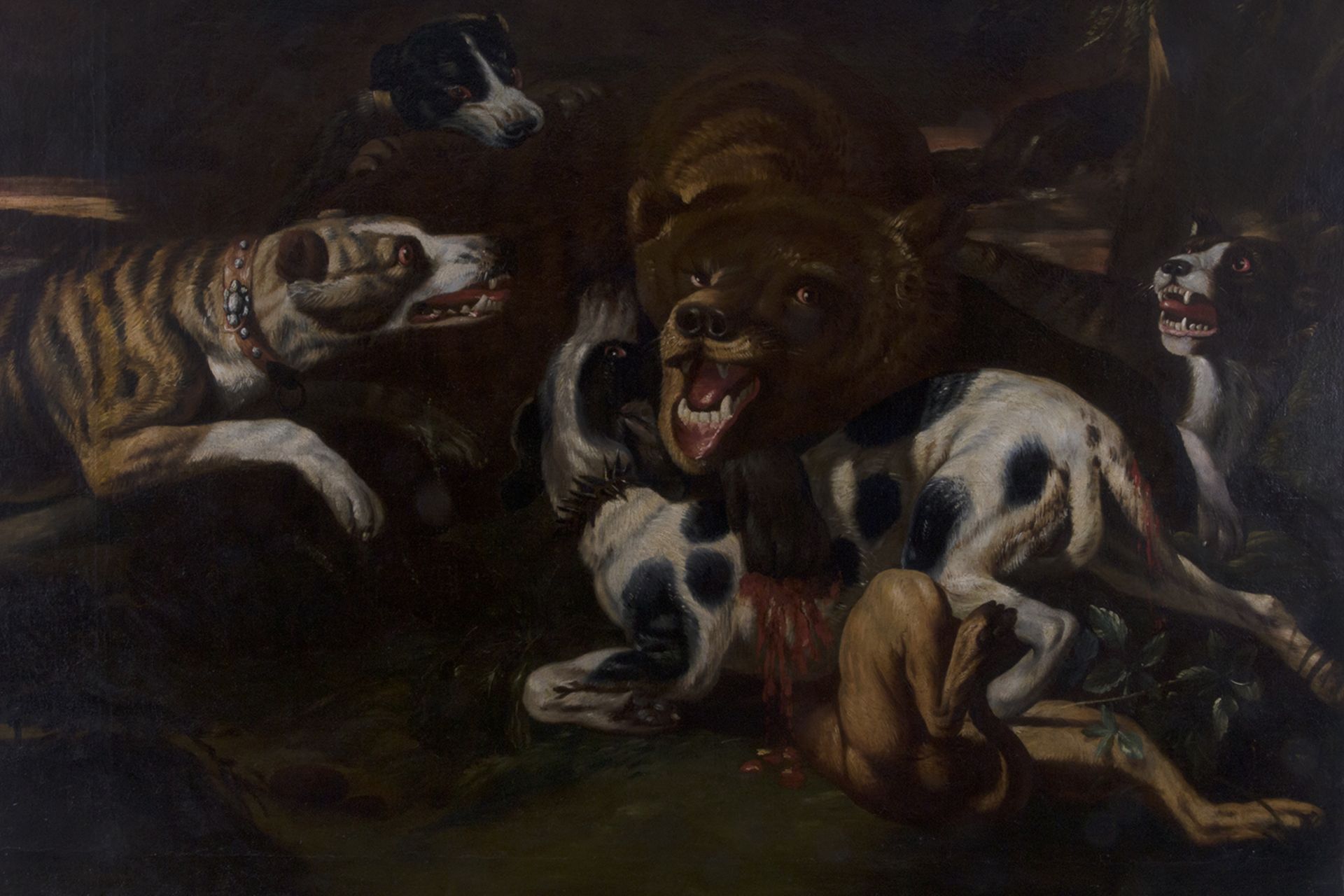 Escuela holandesa del siglo XVII. La caza del oso. - Image 2 of 6