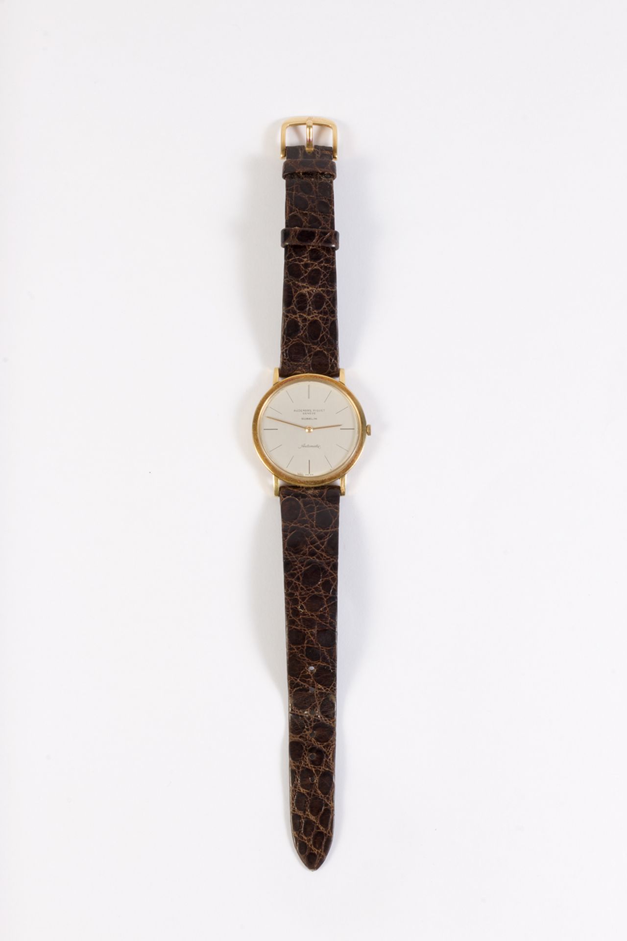 Reloj de pulsera Audemars Piguet, modelo Gübelin, en oro y correa de piel. - Image 2 of 6