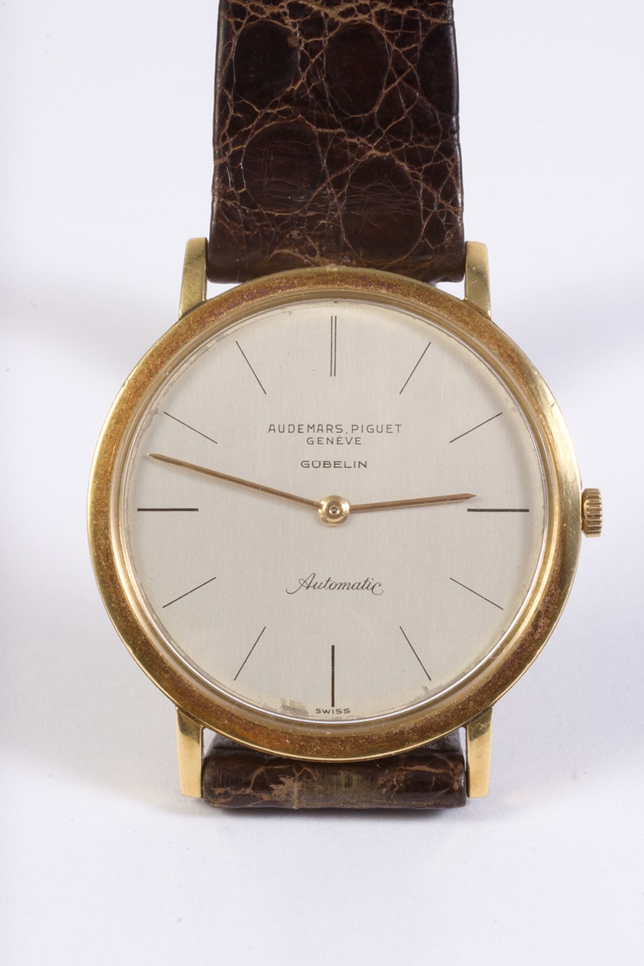 Reloj de pulsera Audemars Piguet, modelo Gübelin, en oro y correa de piel. - Image 4 of 6