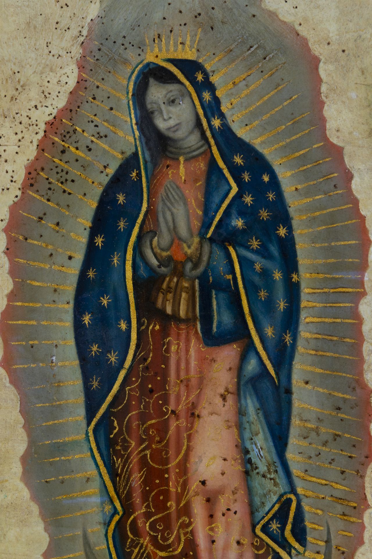 Escuela colonial, México, siglo XIX. Virgen de Guadalupe. - Bild 4 aus 6