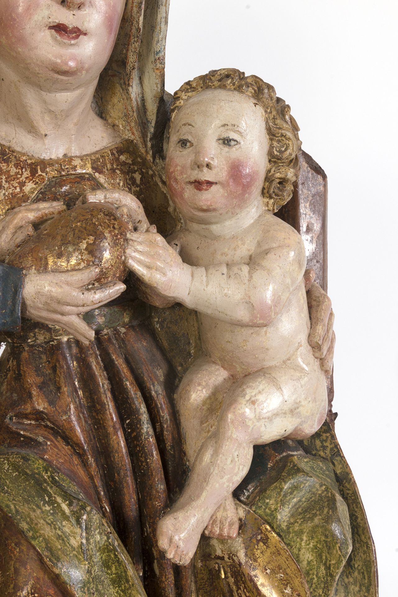 Escuela del Sur de Alemania del siglo XV. Santa Ana, la Virgen y el Niño. - Bild 3 aus 6