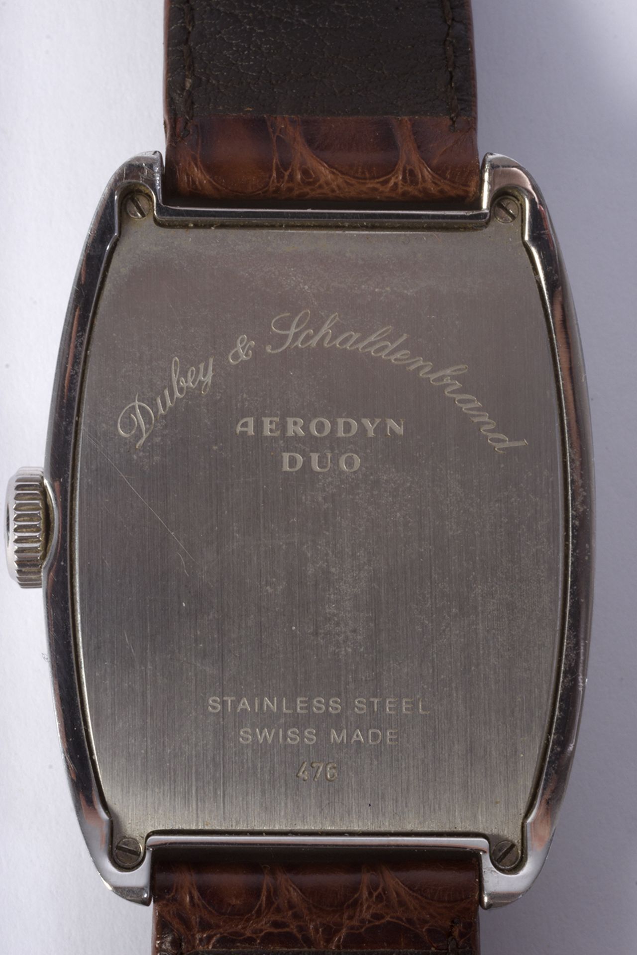 Reloj de pulsera Dubey & Schaldenbrand, modelo Aerodyn Duo, en acero y correa de piel. - Image 4 of 4