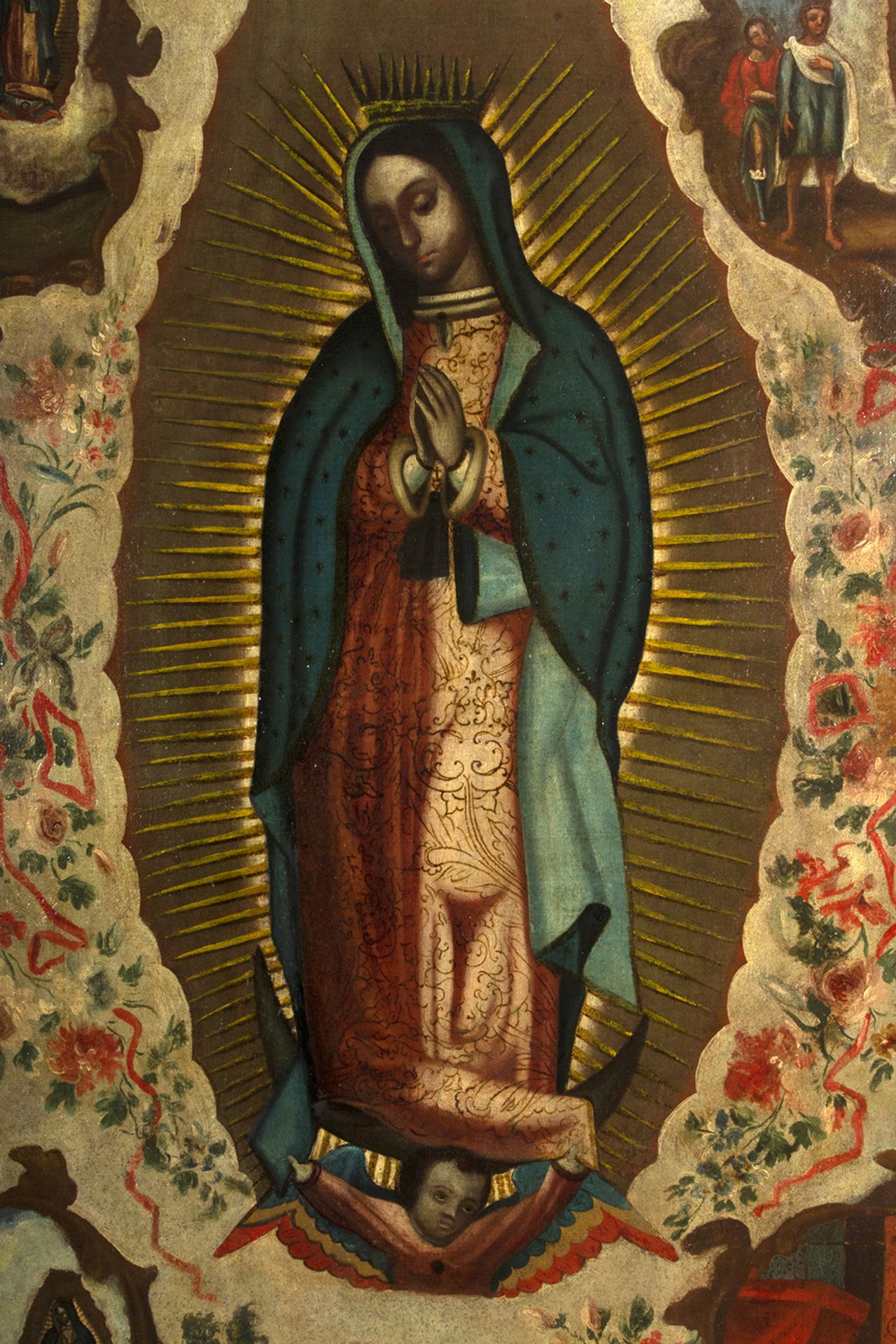 Escuela colonial, México, siglo XVIII. Virgen de Guadalupe. - Bild 2 aus 8