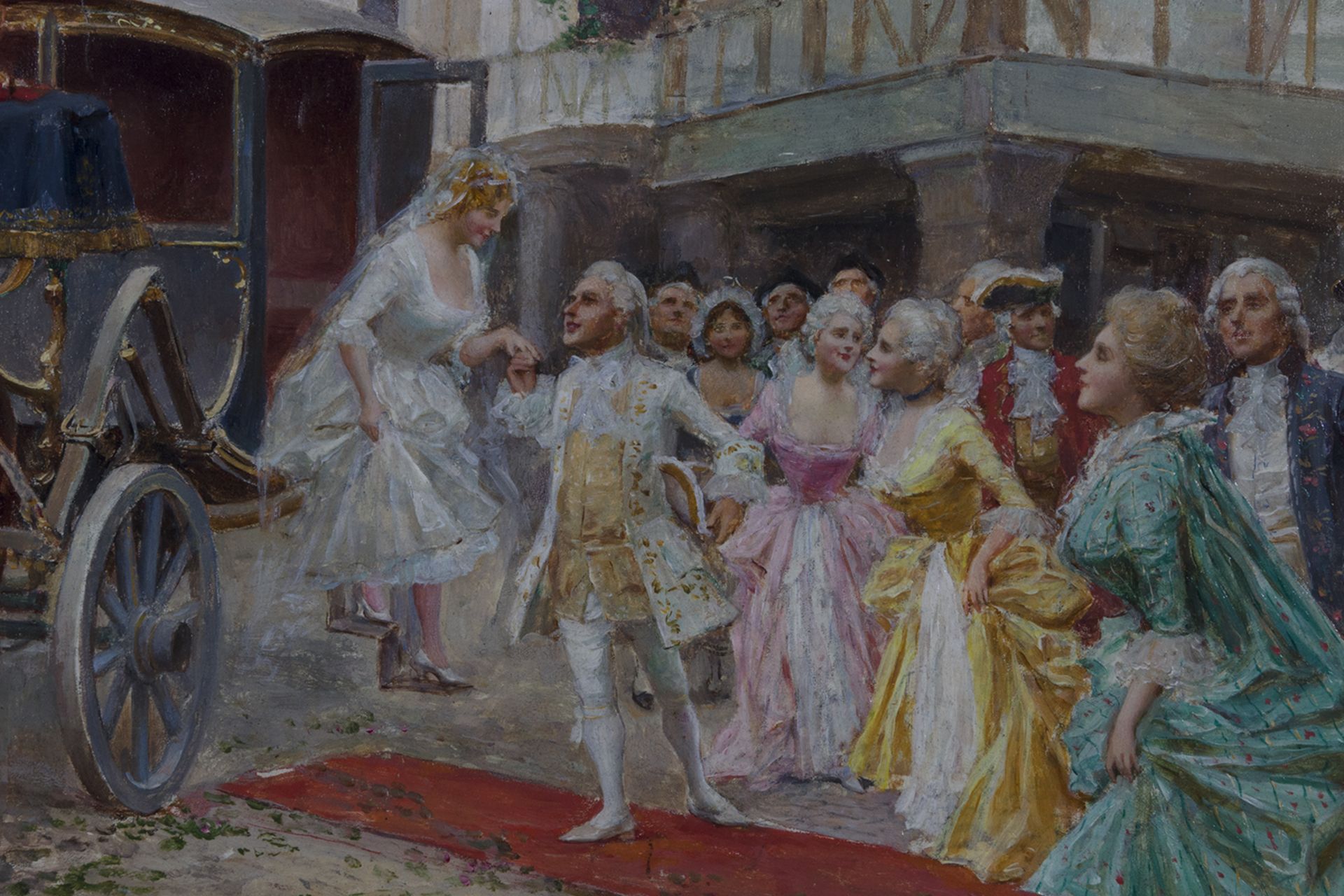 Mariano Alonso Pérez (Zaragoza, 1857-Madrid, 1930) La llegada de la novia. - Bild 3 aus 5