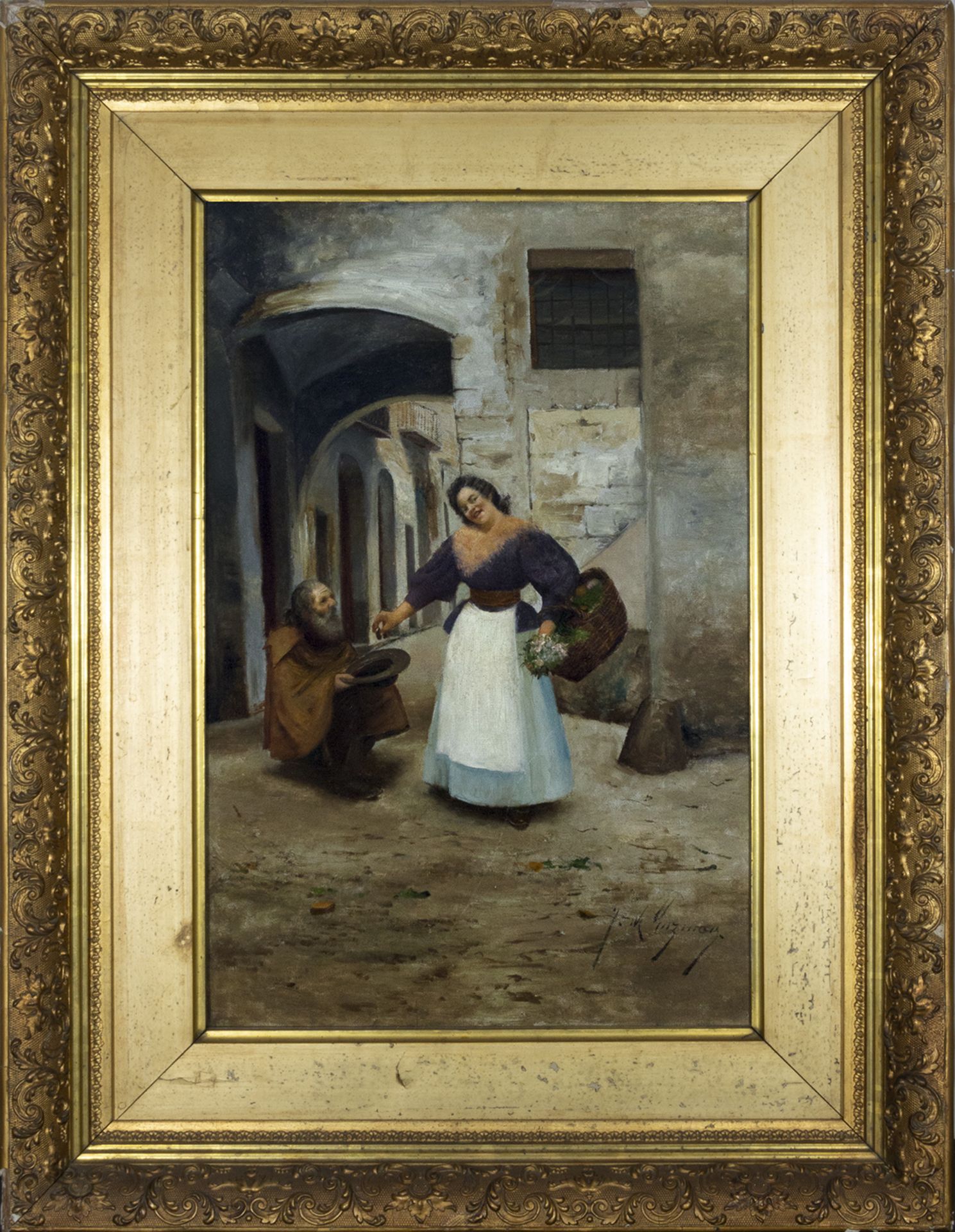 Juan Bautista de Guzman Orantes (Granada 1850-Barcelona 1898) La limosna.