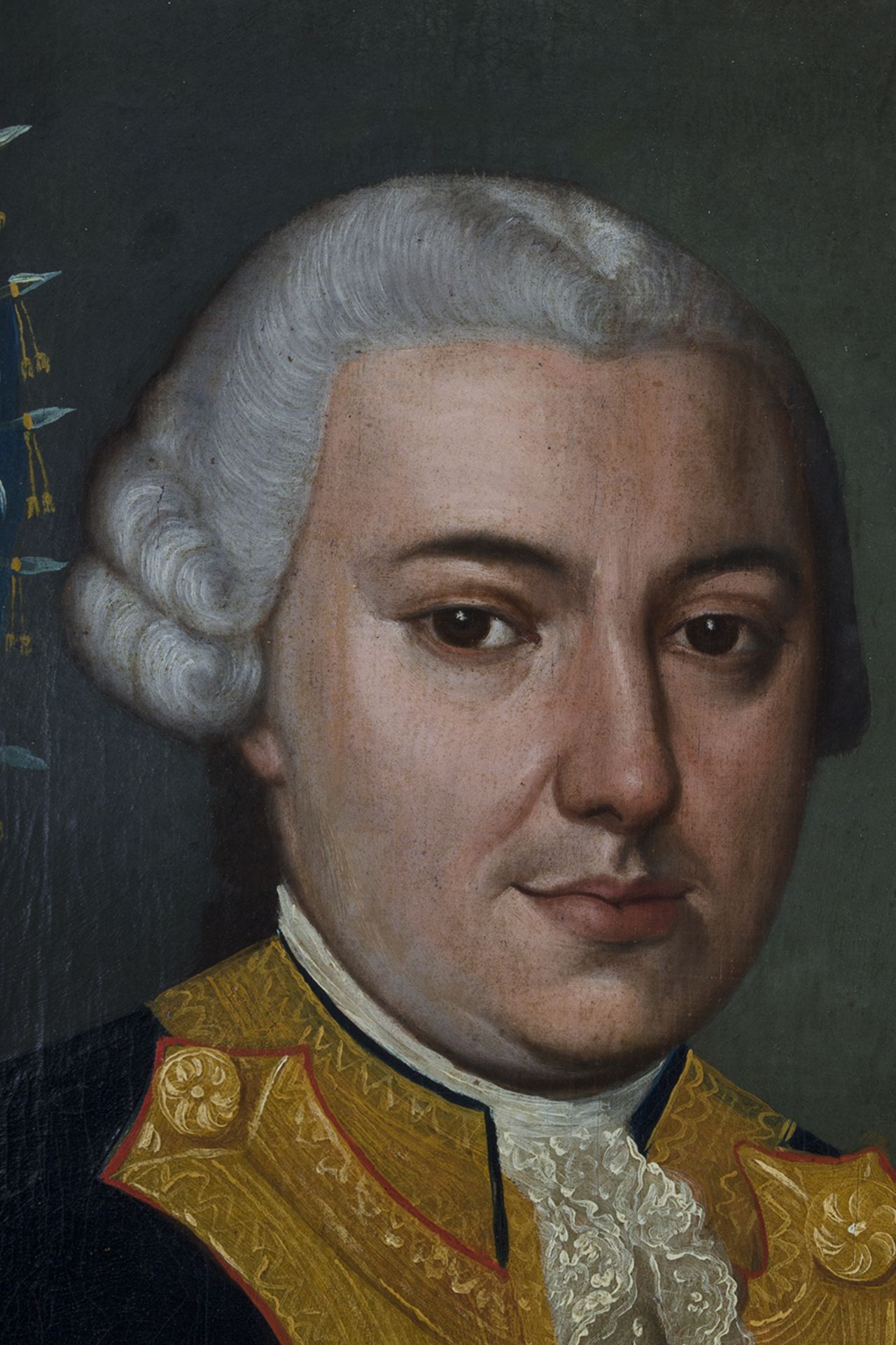 Escuela andaluza del siglo XVIII. Retrato de Francisco Treviño Calderón de la Barca con la cruz de C - Image 3 of 6