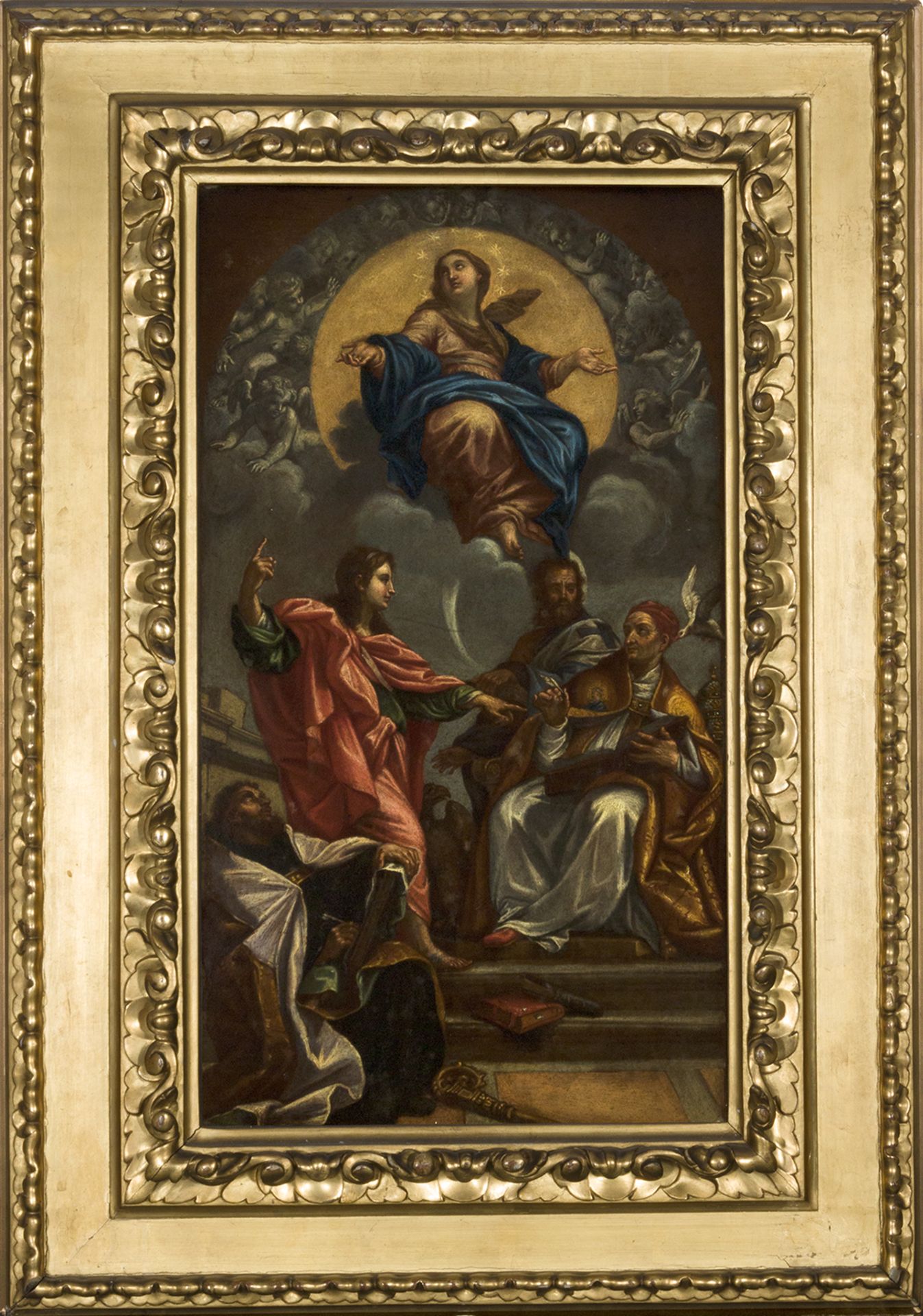 Escuela romana de finales del siglo XVII. Seguidor de Carlo Maratta. La Inmaculada Concepción con S