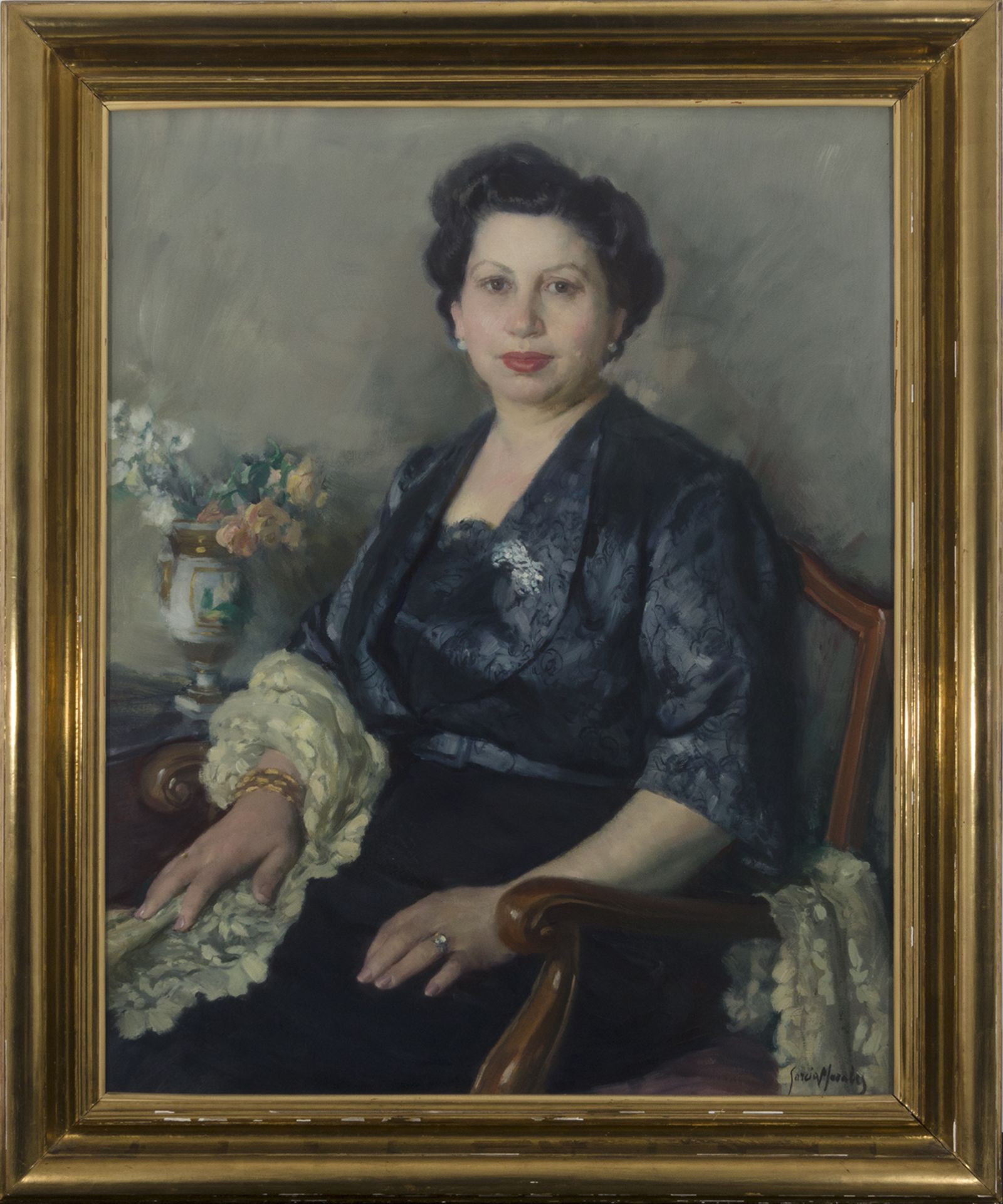 Antonio García Morales (San Sebastián, 1910-?) Retrato femenino.
