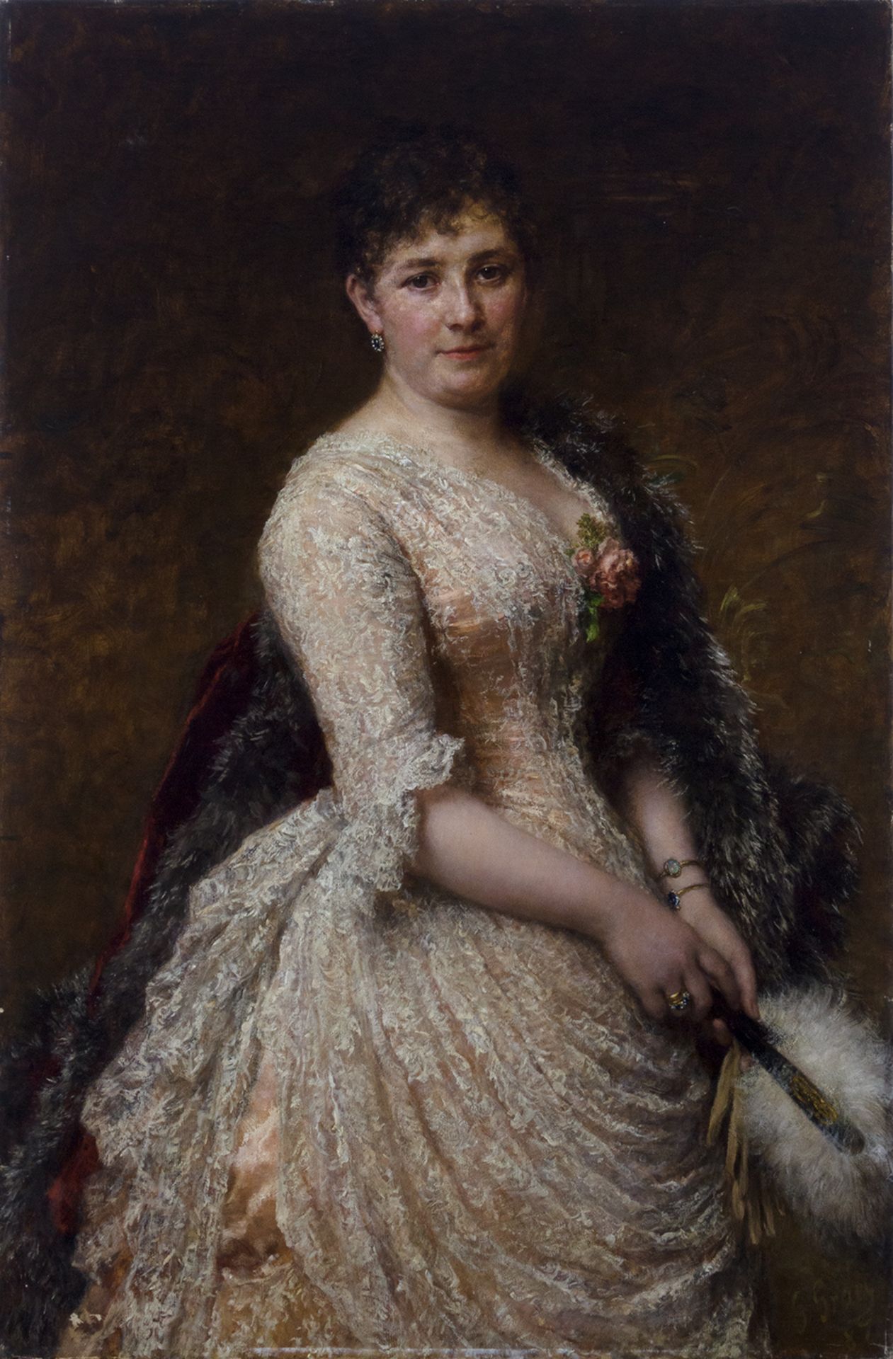 Gustave Graef (Alemania, 1821-1895) Retrato de Eloisia Aguilar de Dios. - Image 2 of 5