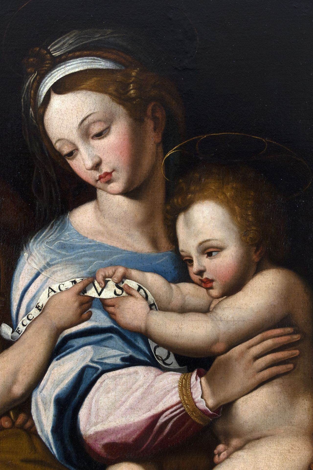 Italian school of the seventeenth century. Holy Family with the Infant Saint John or Virgen de la Ro - Bild 3 aus 7