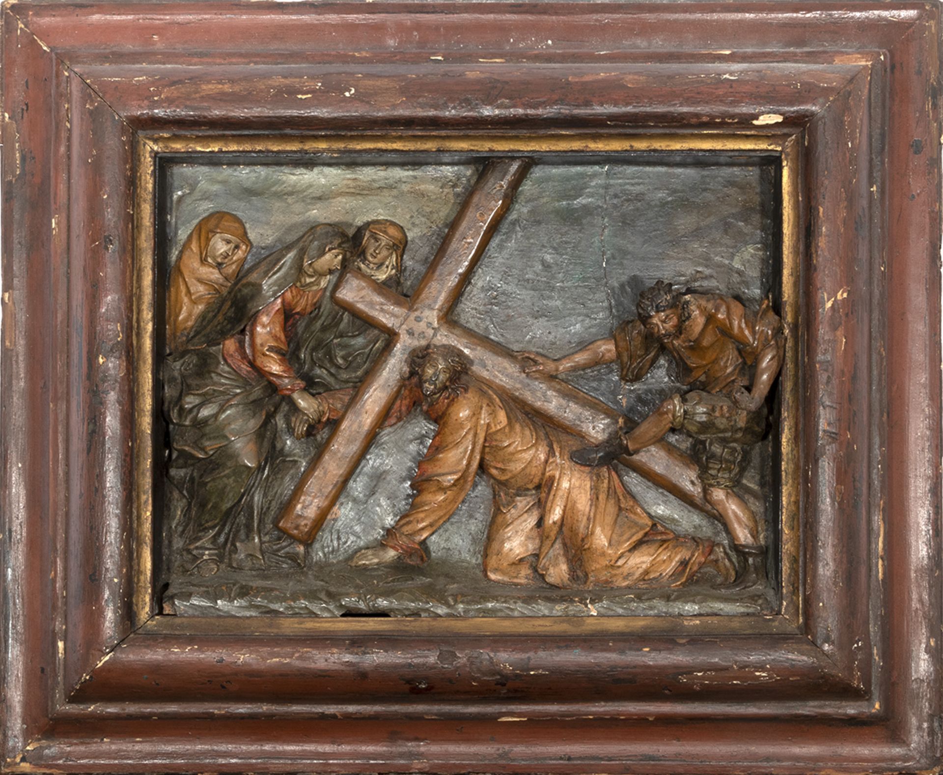 Neapolitan school of the 16th century. Christ carrying the cross.