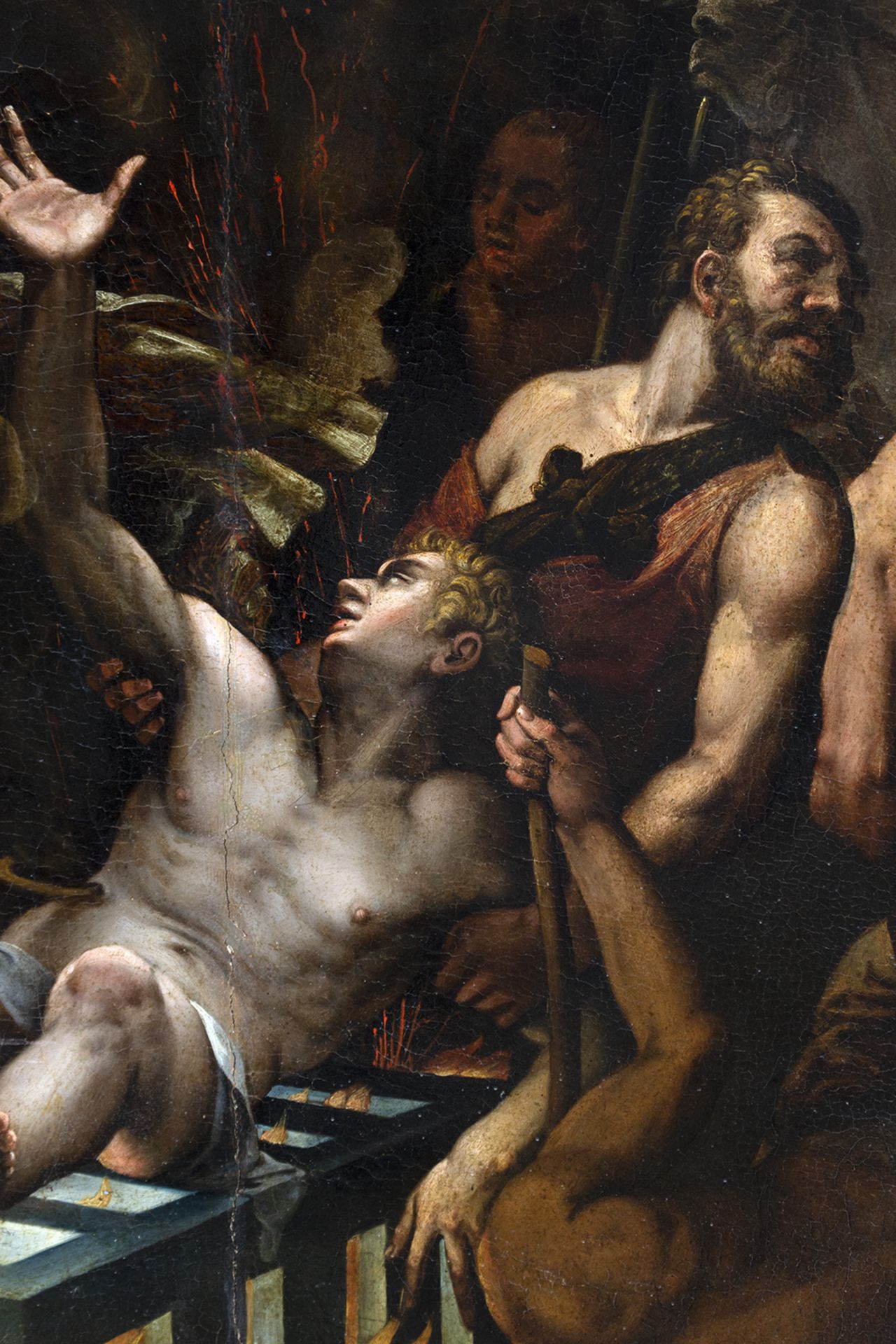 Attributed to Pellegrino Tibaldi (Puria, 1527 -Milán, 1596) Martyrdom of Saint Lawrence. - Image 3 of 7