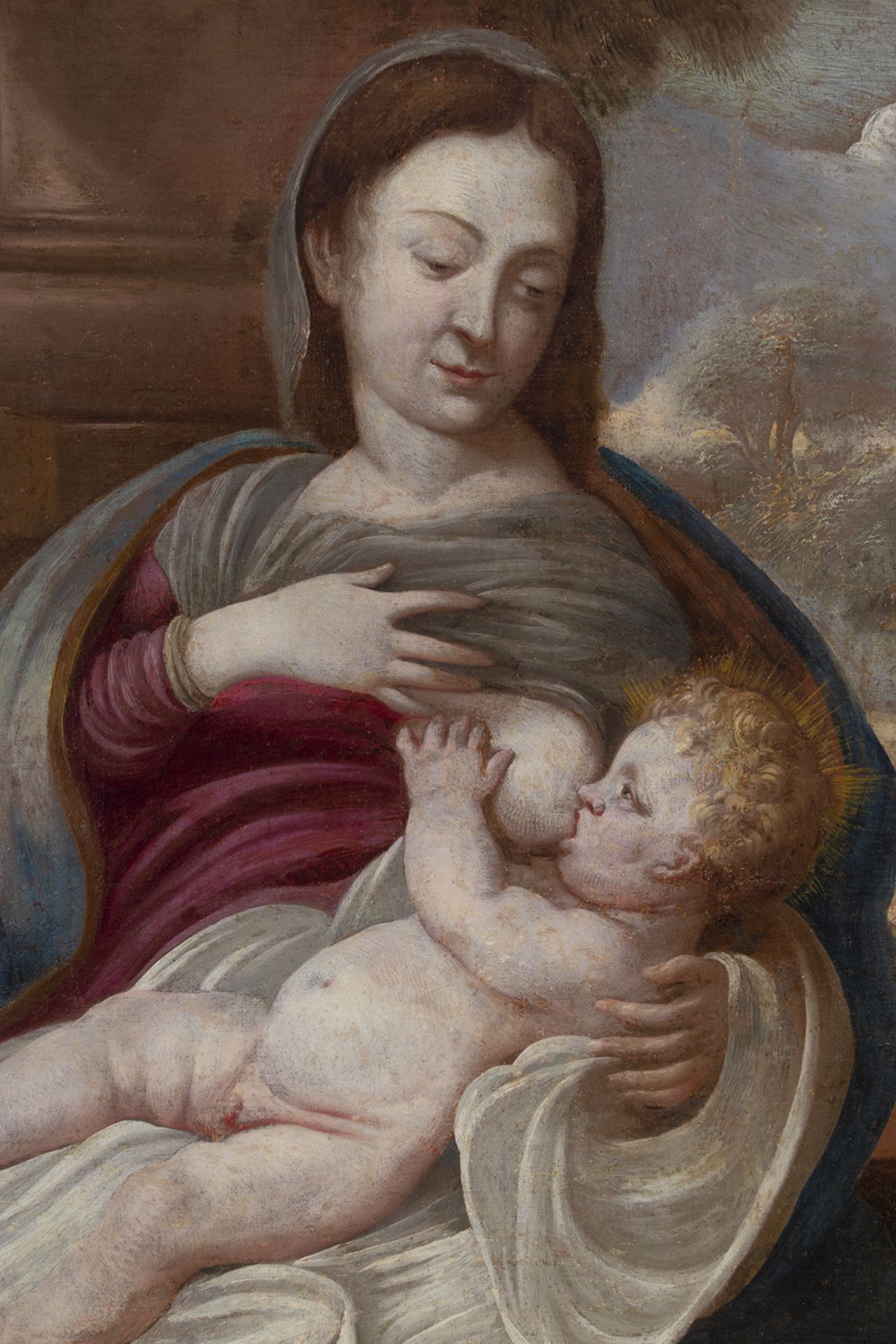 Italian school of the seventeenth century. The Virgin of the Milk. - Bild 2 aus 7