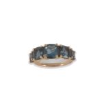 Gold ring with Swis Blue topaz from the Suárez firm.