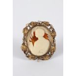 Noucentista ivory gold and tortoiseshell brooch.