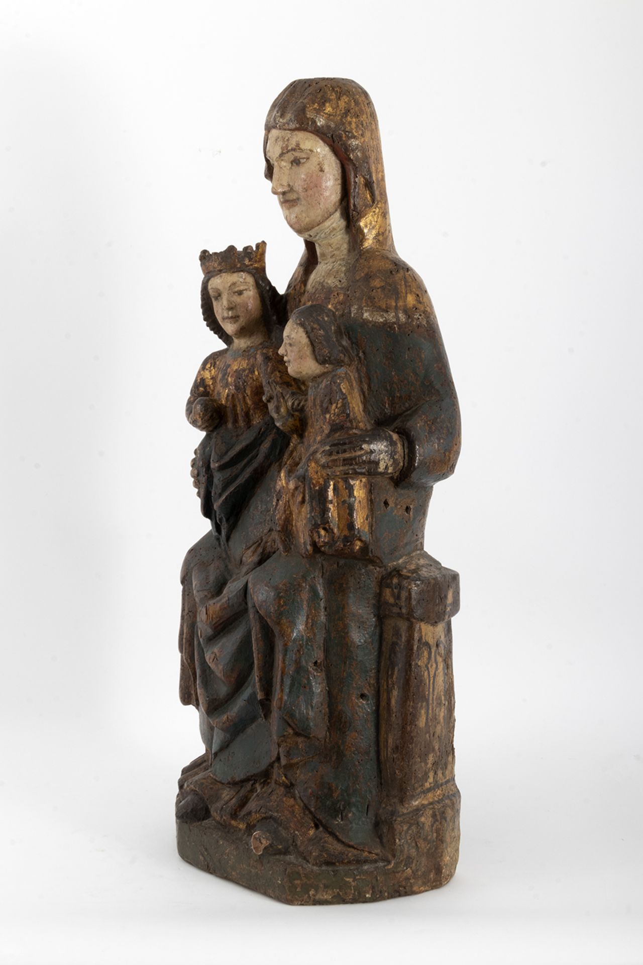 Castilian school of the fourteenth century. Santa Ana, the Virgin and the Child. - Bild 7 aus 8