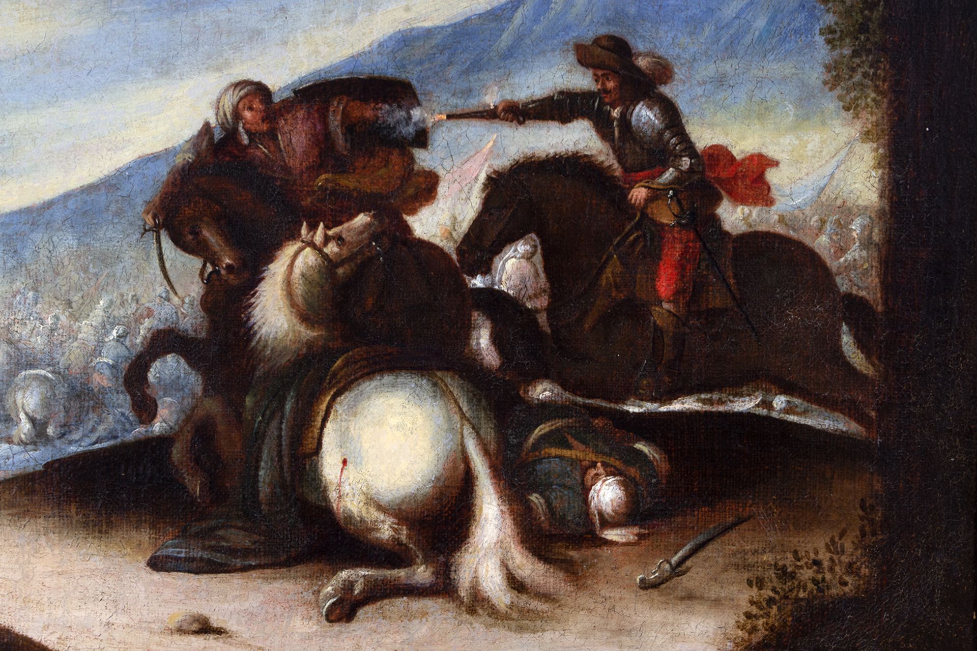 Attributed to Juan de Toledo (Lorca, 1611-Madrid, 1665) Battle of Lepanto. - Bild 3 aus 12