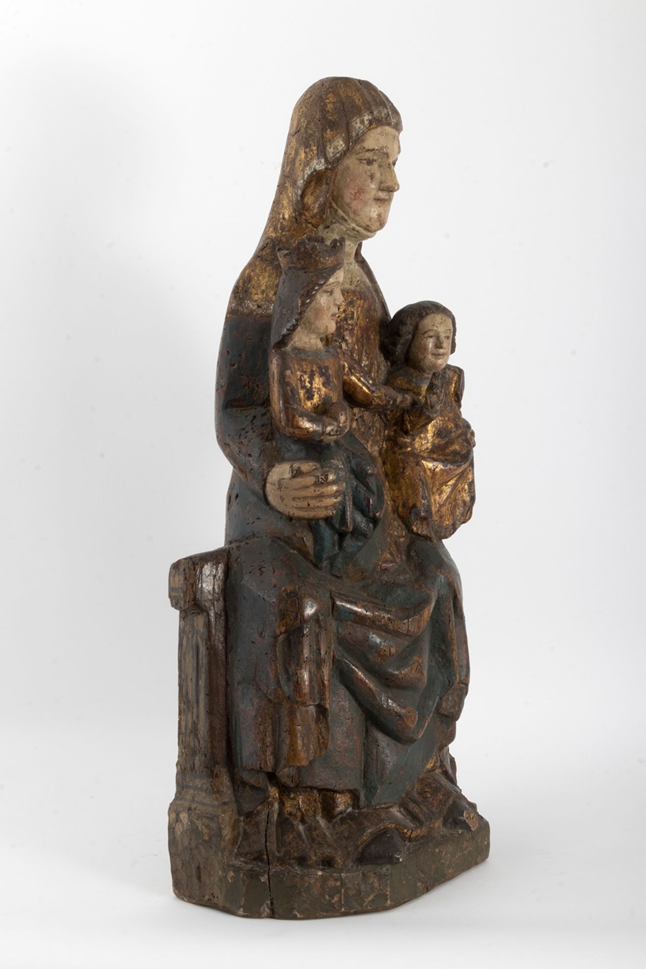 Castilian school of the fourteenth century. Santa Ana, the Virgin and the Child. - Bild 6 aus 8