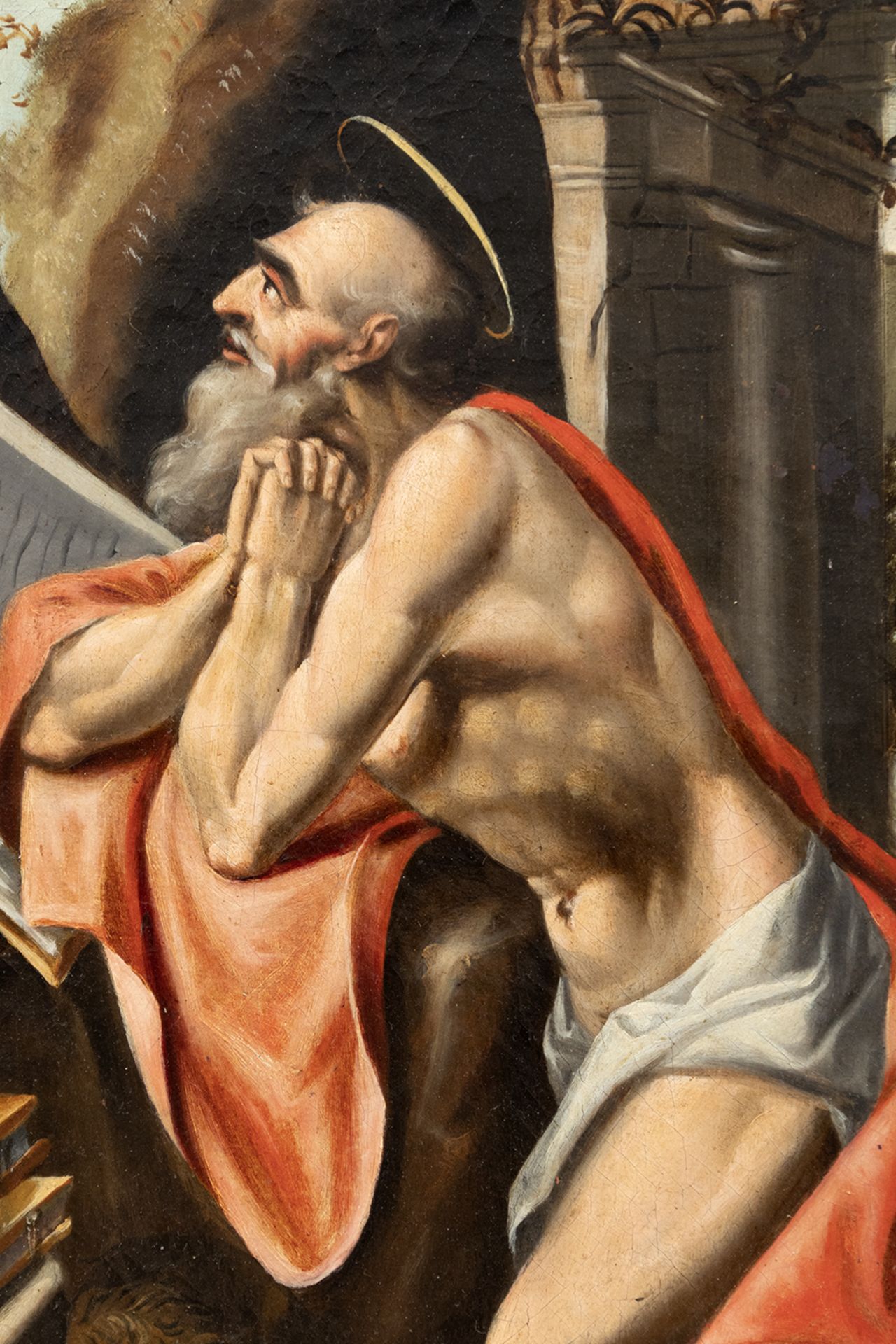 Flemish school, 17th century. Penitent Saint Jerome. - Image 2 of 5