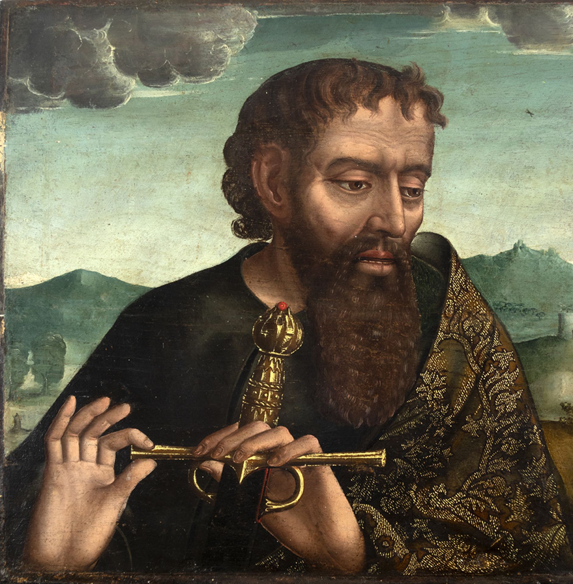 Castilian school,16th century. Saint Paul. - Image 2 of 5