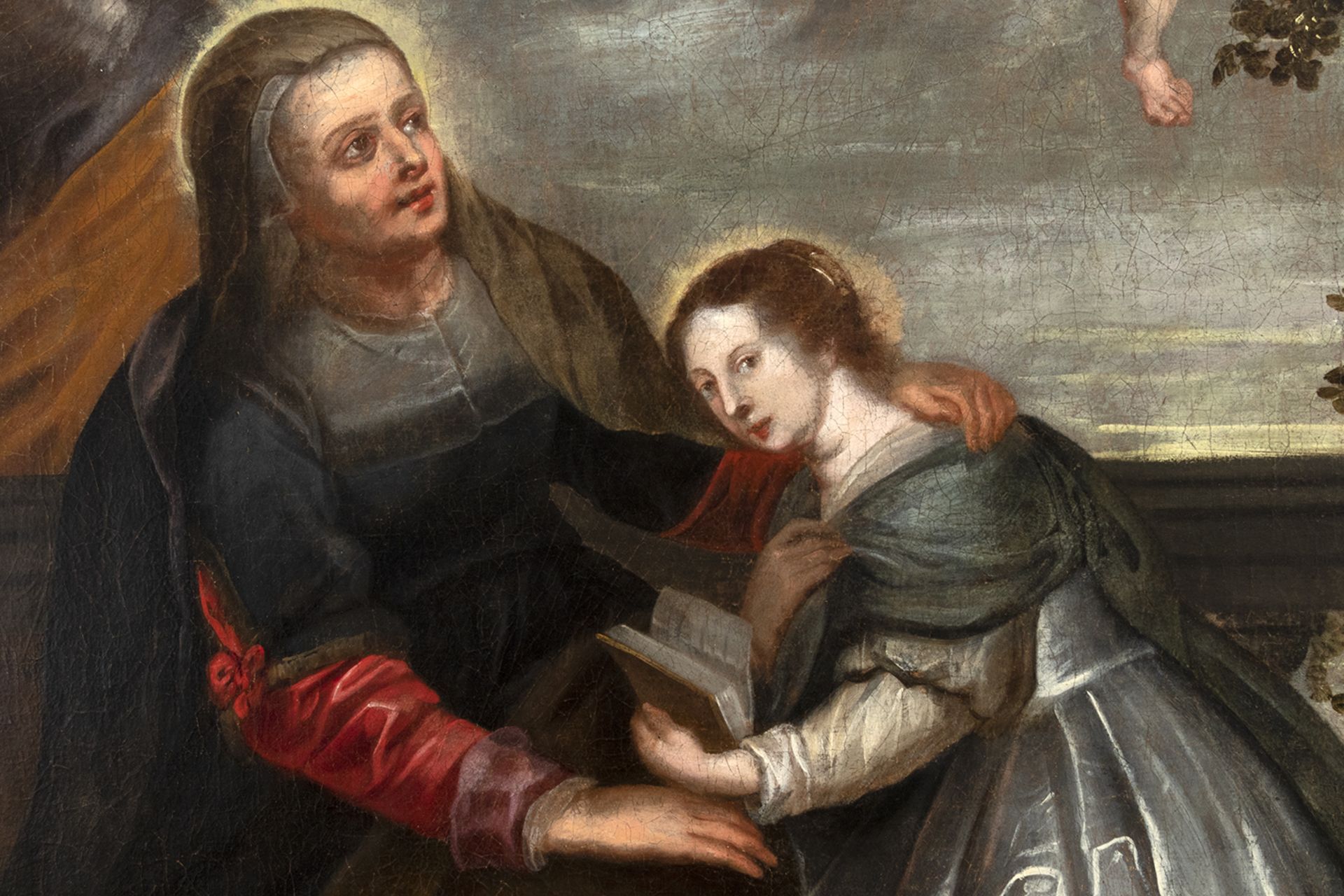 Flemish school,17th century. Follower of Rubens. The education of the Virgin. - Image 2 of 5