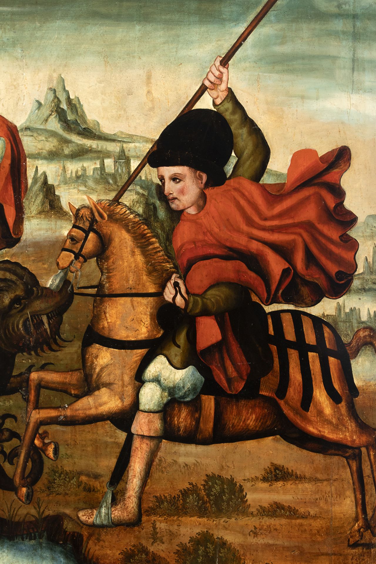 Catalan school, 15-16th century. Saint George slaying the dragon - Bild 2 aus 7