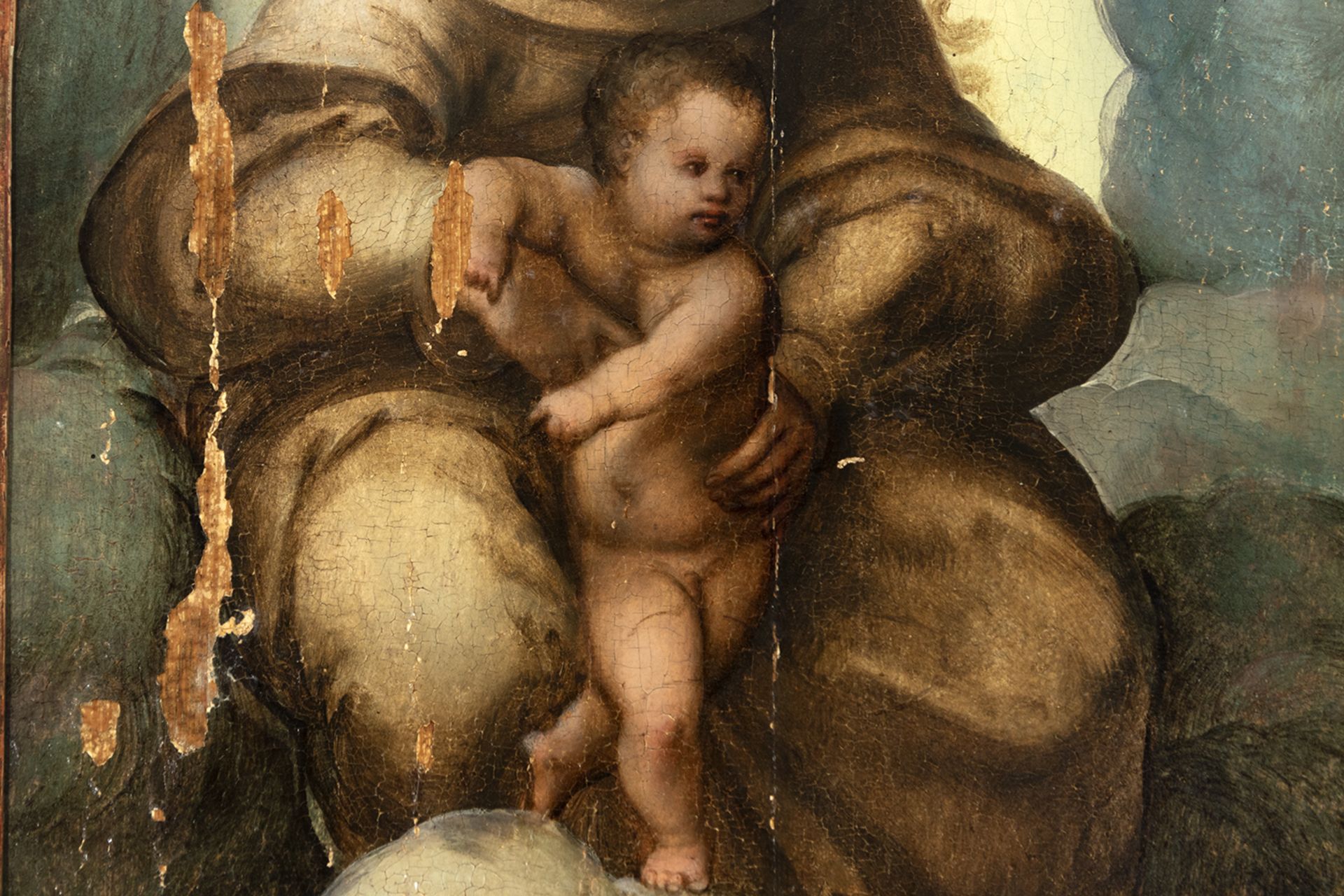 Flemish school,16th century. Virgin with Child. - Image 3 of 4