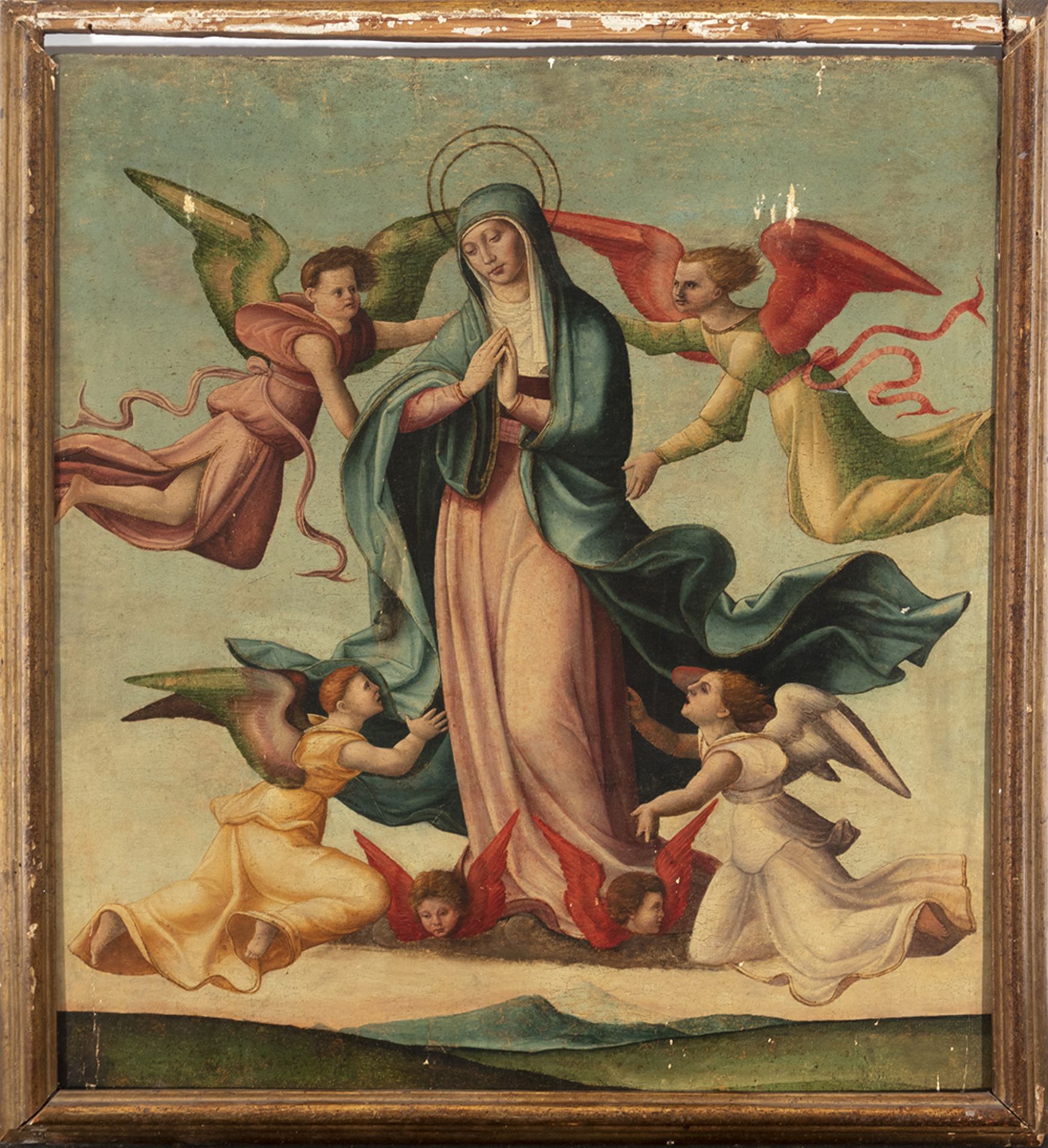 Hispano-Flemish school, 16th century. Ascension of the Virgin.