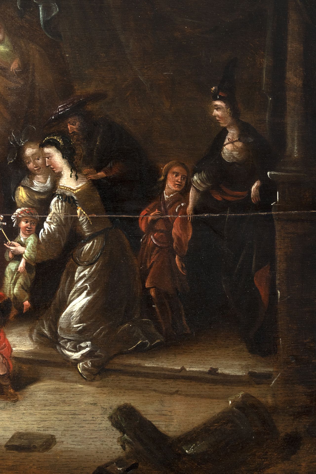 Dutch school, 17th century. Let the children come to me - Image 3 of 5