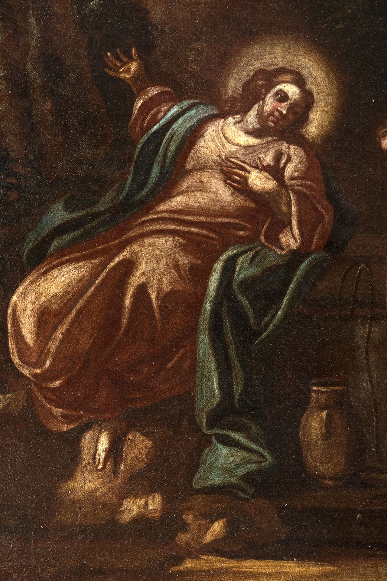 Italian school, 17th century. Jesus and the Samaritan woman. - Image 3 of 5