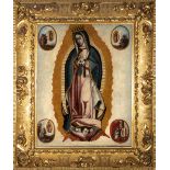 Spanish Colonial school, Mexico, 17th century. Guadalupe's Virgin.