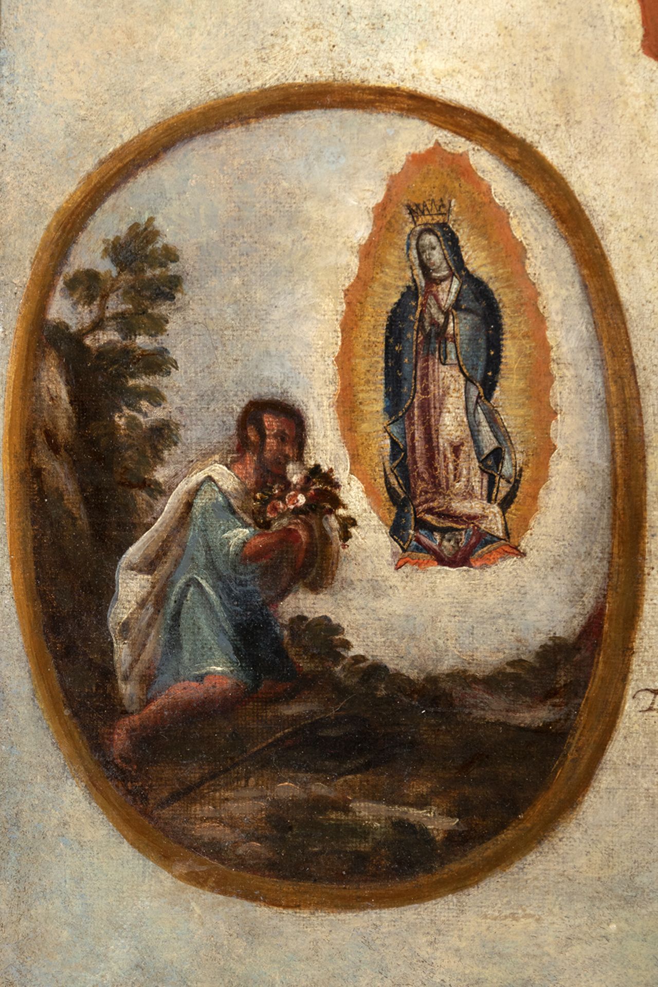 Spanish Colonial school, Mexico, 17th century. Guadalupe's Virgin. - Image 4 of 9