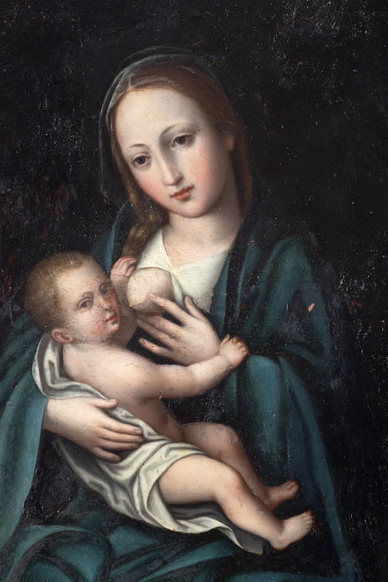 Italian school,17th century. Virgin of the Milk. - Bild 2 aus 5