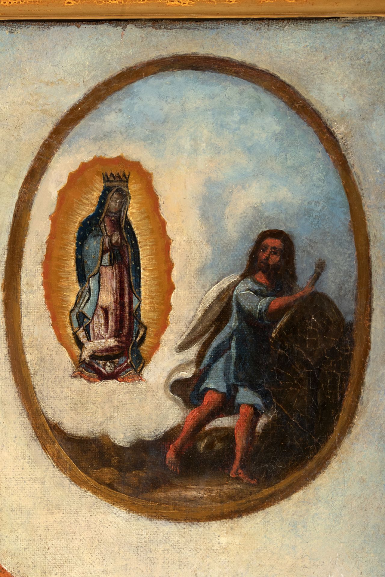 Spanish Colonial school, Mexico, 17th century. Guadalupe's Virgin. - Image 6 of 9