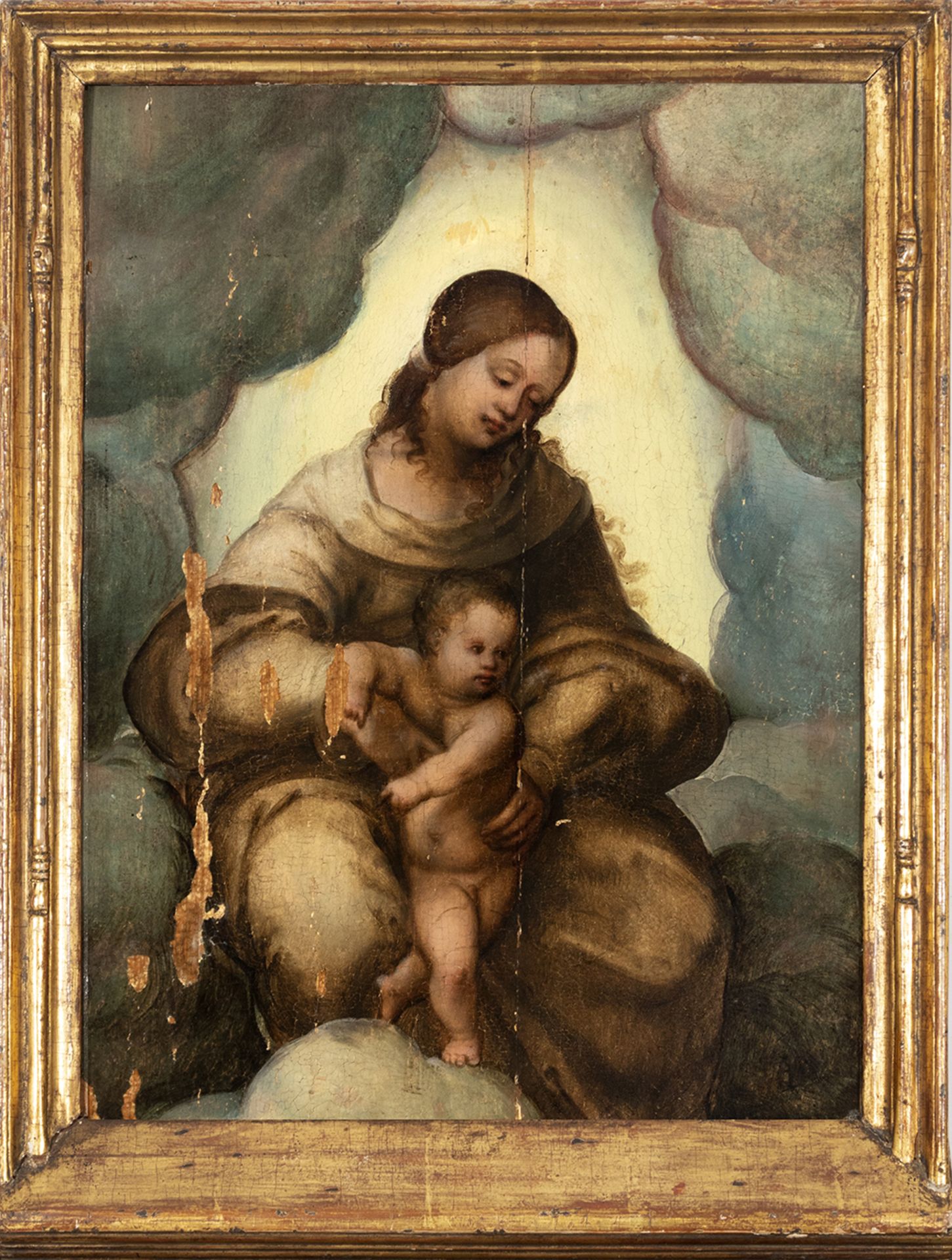 Flemish school,16th century. Virgin with Child.