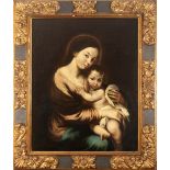 Spanish school, late 17th century. Follower of Murillo. Virgin with Child.