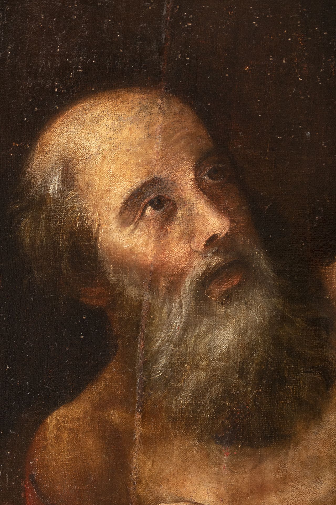 Andalusian school, 17th century. Penitent Saint Jerome. - Image 4 of 5