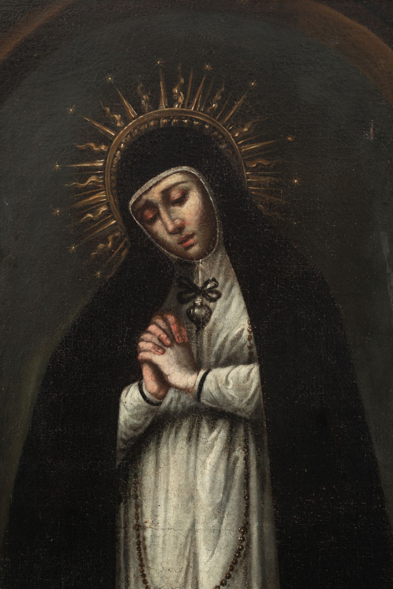 Spanish colonial school, Mexico, 17th century. True Portrait of Our Lady of Solitude from Victoria C - Bild 2 aus 5