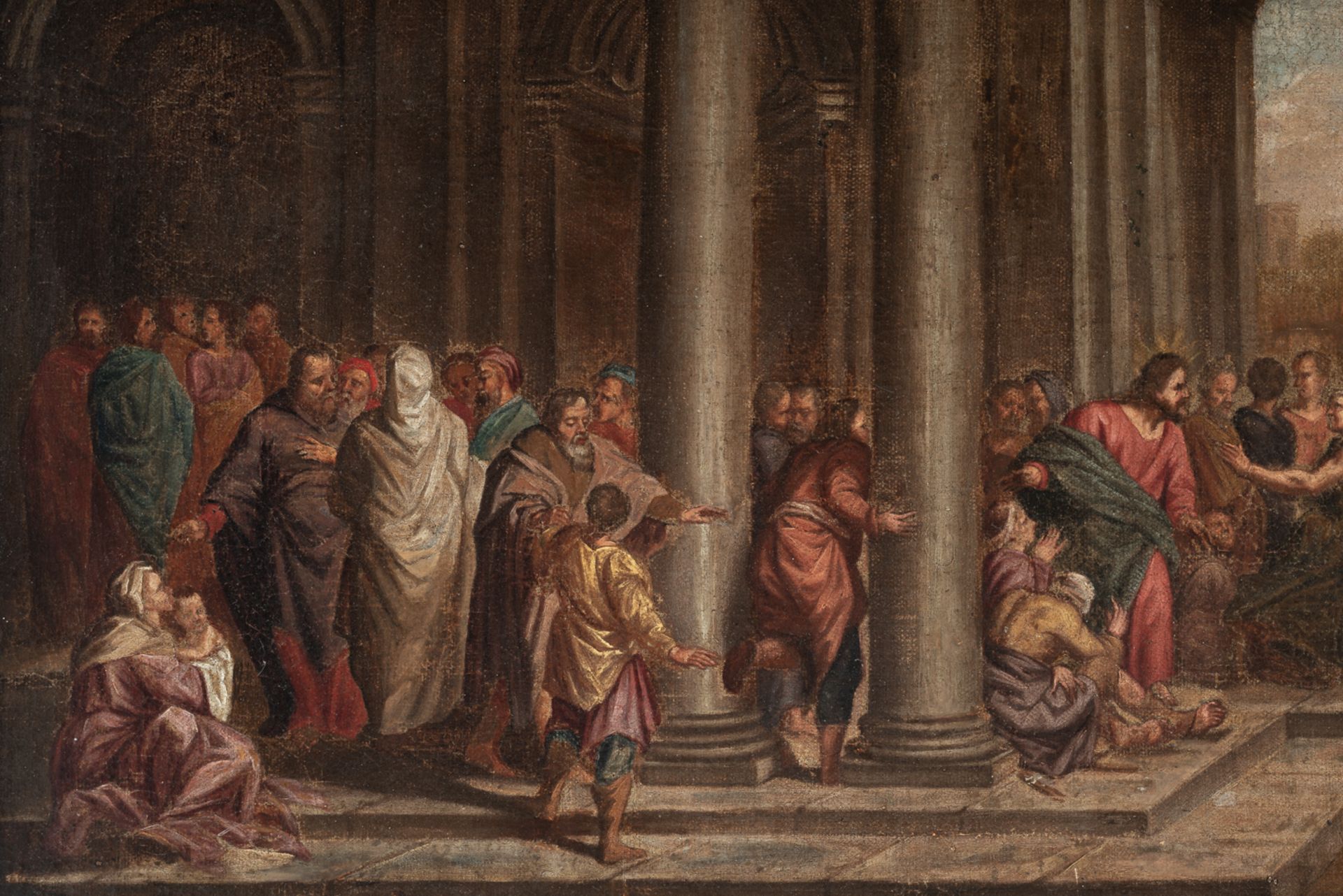 Attributed to Francisco Gutiérrez Cabello (Madrid, h.1616-1670). The expulsion of the merchants from - Image 2 of 6