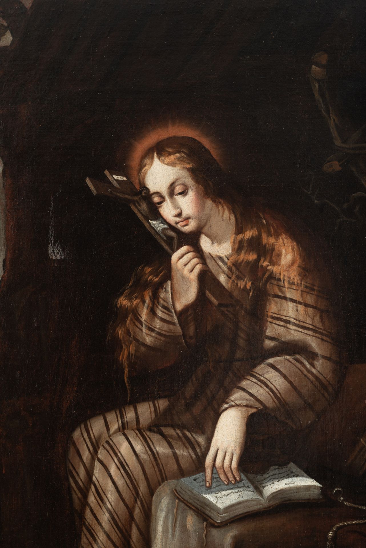 Spanish colonial, Mexico, 17th century. The penitent Magdalene. - Image 2 of 3