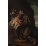 Spanish school of the 18th century. Saint Anthony with the Child.