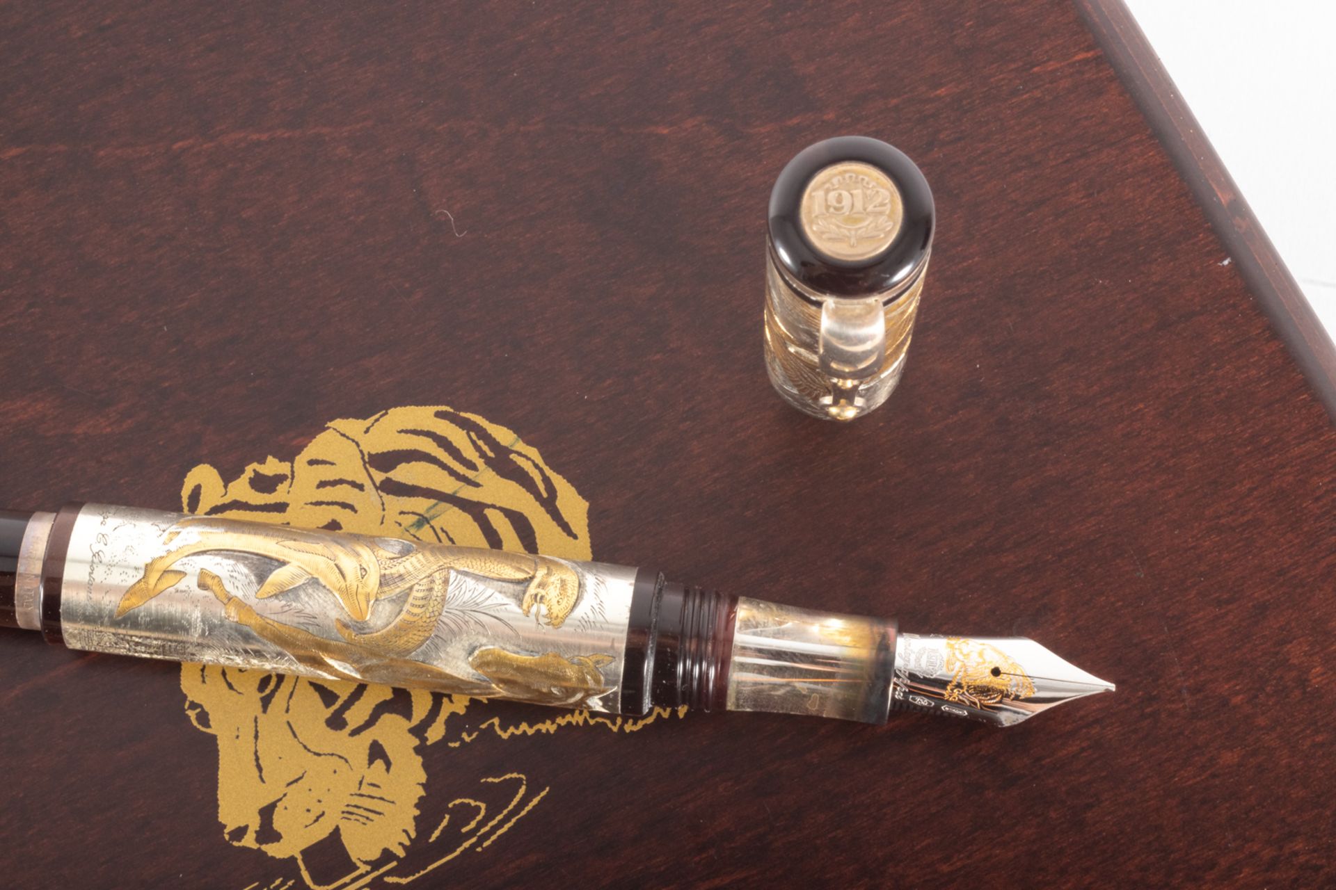 Montegrappa fountain pen "Animalia for Peace Park Foundation" collection, 2000. Limited edition numb - Bild 3 aus 3