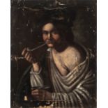 Italian school of the 18th century. Pipe smoker.