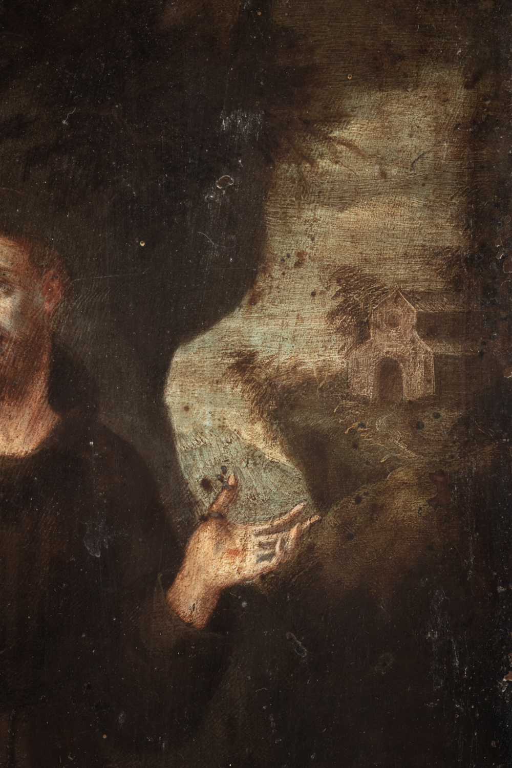 Italian school, 17th century. Vision of Saint Francis. - Image 3 of 7