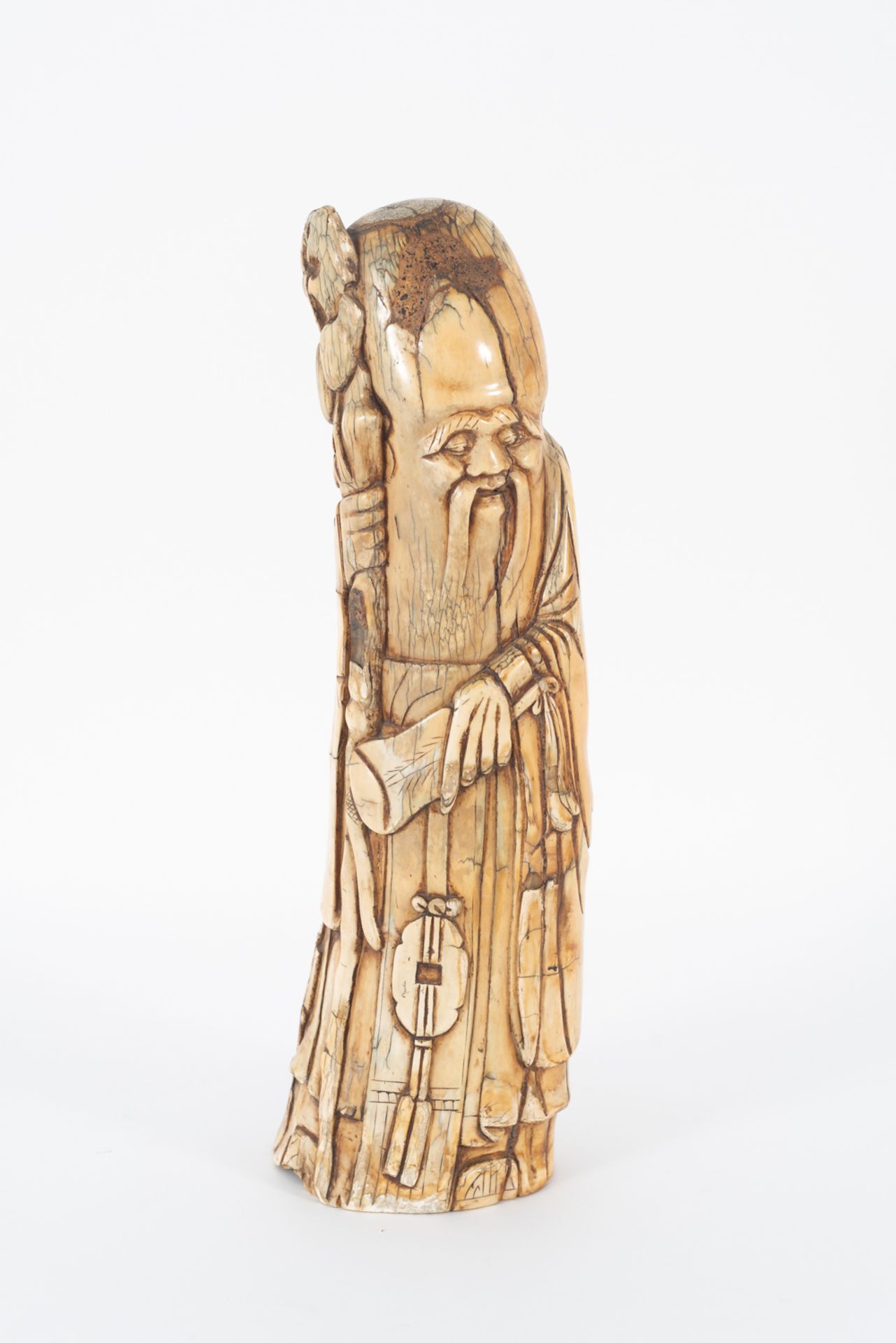 God of longevity. Carved ivory figure. 