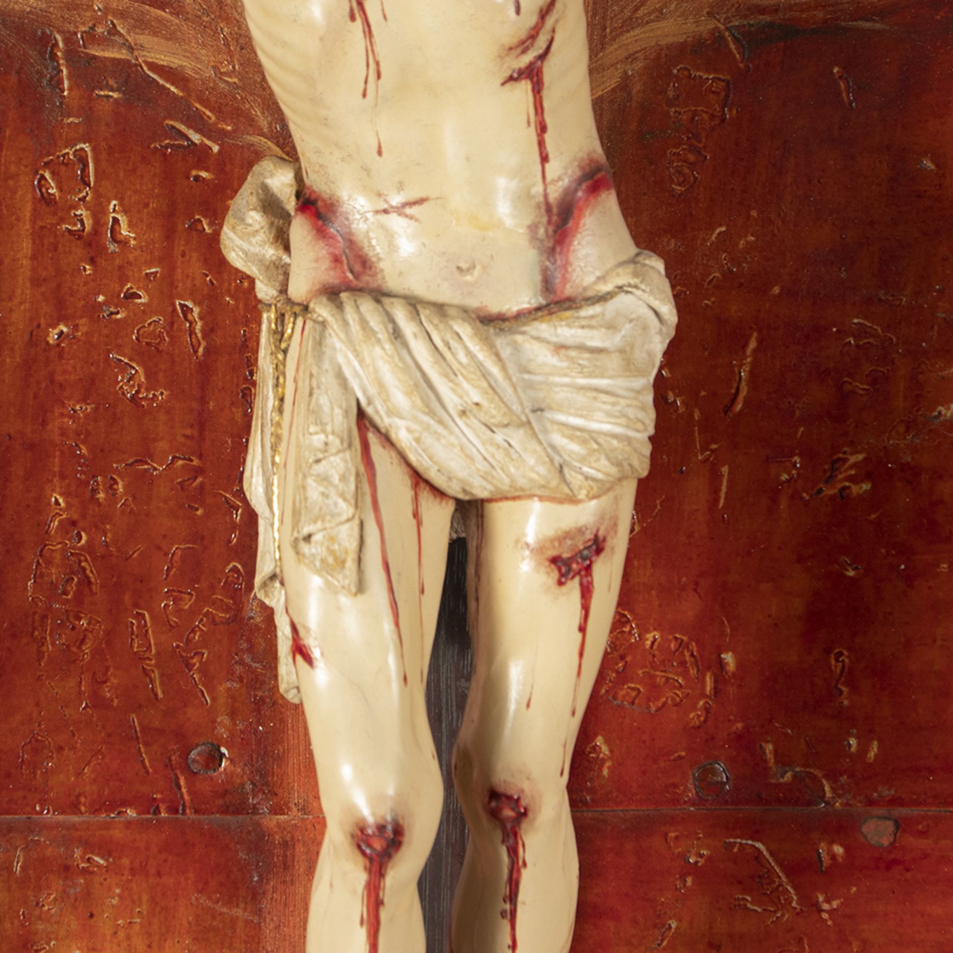 Attributed to Manuel Chili "Caspicara". The crucified Christ. - Image 3 of 4