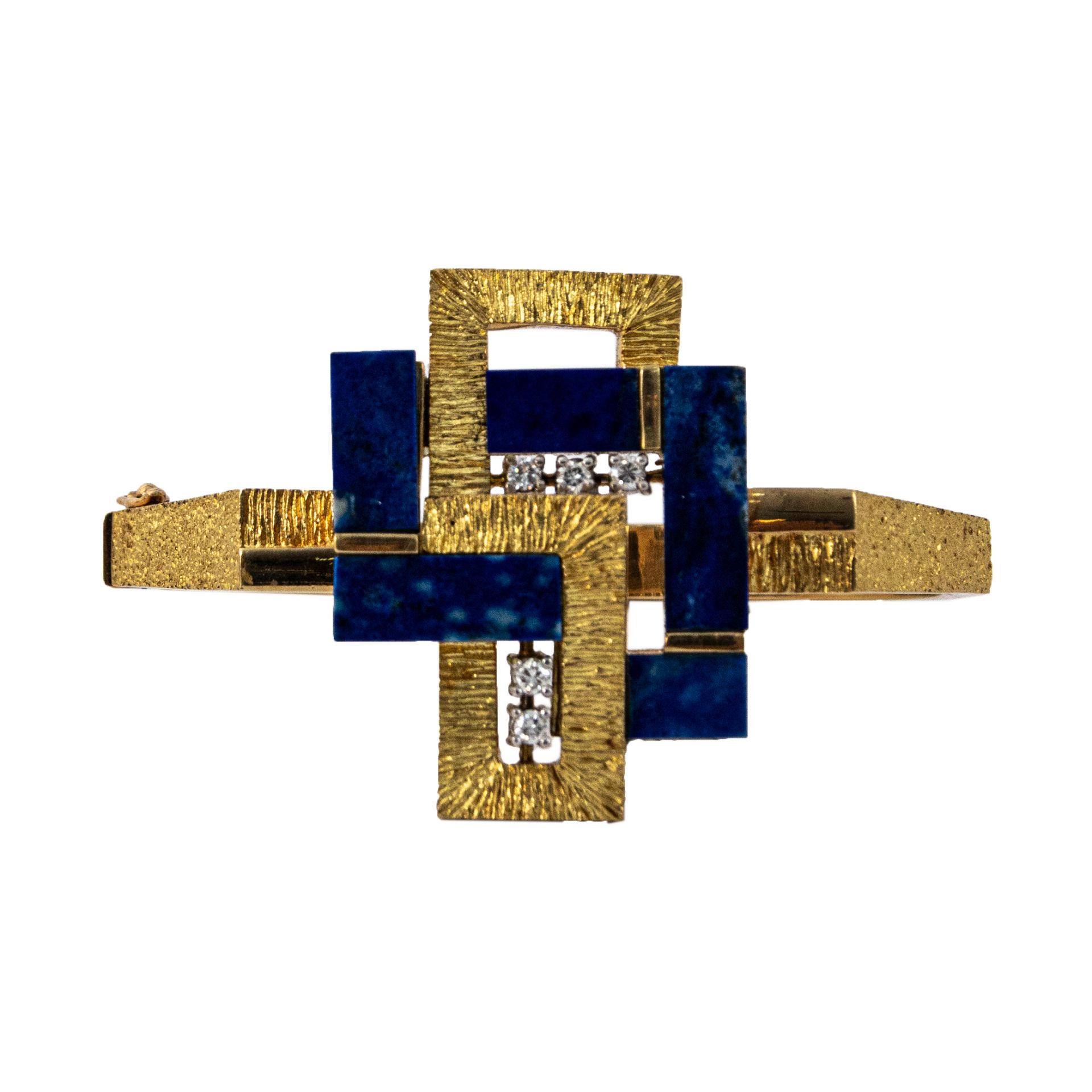 Gold, lapis lazuli and diamonds bracelet.