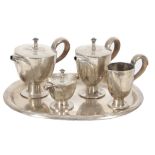 Silver coffe set, 20th century.